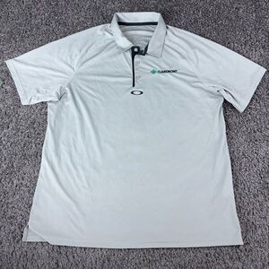 Oakley Polo Shirt Mens XL Regular Fit Coupe Standard Hydrolix Gray Short Sleeve